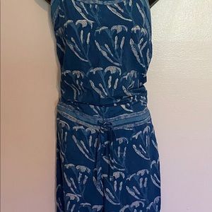 Strappy cotton jumpsuit/indigo/Jaipur, India